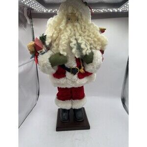 House Of Hatten Santa Clause Holding Sack Of Toys Christmas Vintage 18 Inches Ta
